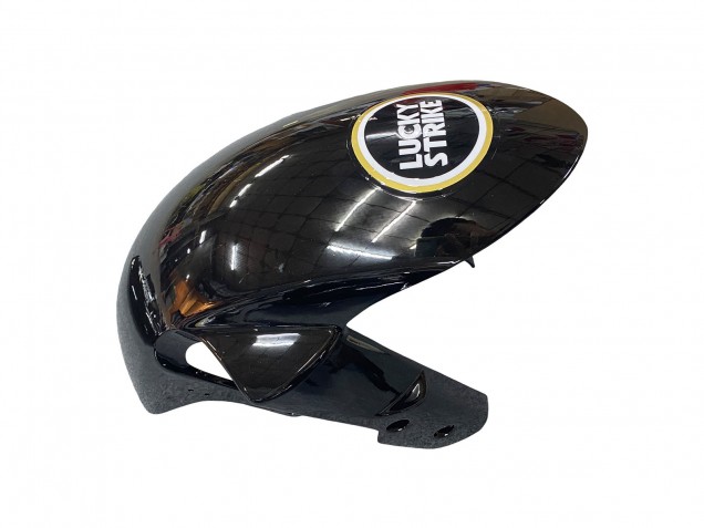 Erschwingliche Suzuki GSXR 600 / GSXR 750 Motorrad Verkleidung 2006-2007 - Glanzendes Schwarz Weiss Motul Lucky Strike