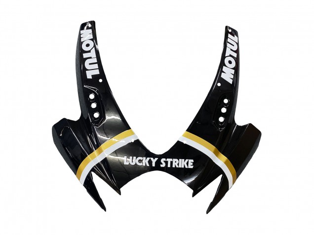 Erschwingliche Suzuki GSXR 600 / GSXR 750 Motorrad Verkleidung 2006-2007 - Glanzendes Schwarz Weiss Motul Lucky Strike