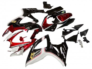 Erschwingliche Suzuki GSXR 600 / GSXR 750 Motorrad Verkleidung 2006-2007 - Rot Weiss Schwarz Gelb
