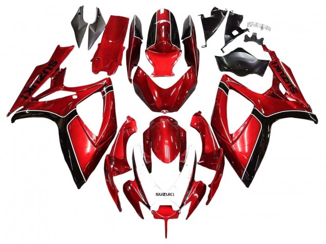Erschwingliche Suzuki GSXR 600 / GSXR 750 Motorrad Verkleidung 2006-2007 - Rot Schwarz