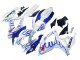 Erschwingliche Suzuki GSXR 600 / GSXR 750 Motorrad Verkleidung 2006-2007 - Weiss Blau Flamme
