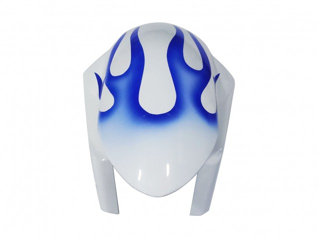 Erschwingliche Suzuki GSXR 600 / GSXR 750 Motorrad Verkleidung 2006-2007 - Weiss Blau Flamme