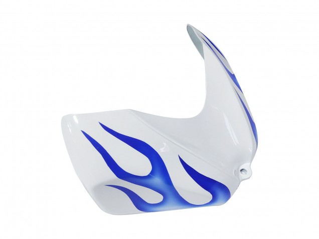 Erschwingliche Suzuki GSXR 600 / GSXR 750 Motorrad Verkleidung 2006-2007 - Weiss Blau Flamme