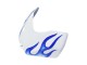 Erschwingliche Suzuki GSXR 600 / GSXR 750 Motorrad Verkleidung 2006-2007 - Weiss Blau Flamme