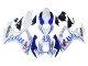 Erschwingliche Suzuki GSXR 600 / GSXR 750 Motorrad Verkleidung 2006-2007 - Weiss Blau Flamme