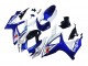 Erschwingliche Suzuki GSXR 600 / GSXR 750 Motorrad Verkleidung 2006-2007 - Weiss Blau Glanzendes Schwarz Rot