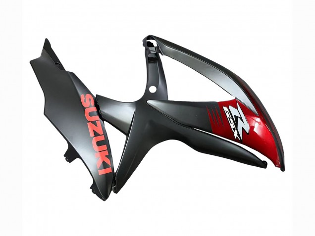 Erschwingliche Suzuki GSXR 600 / GSXR 750 Motorrad Verkleidung 2008-2010 - Matt Schwarz Rot