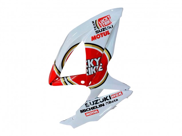 Erschwingliche Suzuki GSXR 600 / GSXR 750 Motorrad Verkleidung 2008-2010 - Weiss Rot Motul Lucky Strike