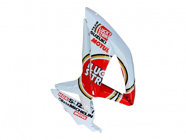 Erschwingliche Suzuki GSXR 600 / GSXR 750 Motorrad Verkleidung 2008-2010 - Weiss Rot Motul Lucky Strike