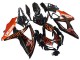Erschwingliche Suzuki GSXR 600 / GSXR 750 Motorrad Verkleidung 2008-2010 - Glanzendes Schwarz Orange Flamme