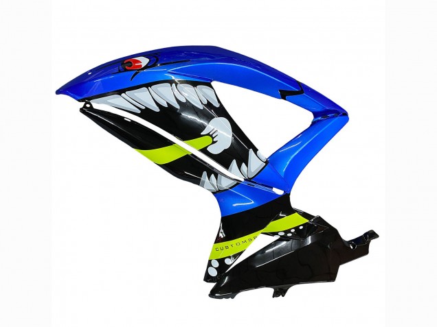 Erschwingliche Suzuki GSXR 600 / GSXR 750 Motorrad Verkleidung 2008-2010 - Blau Fluoreszierendes Grun Hai