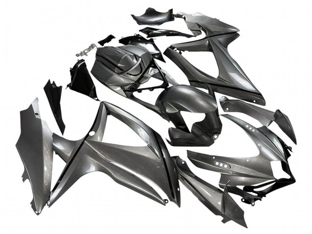 Erschwingliche Suzuki GSXR 600 / GSXR 750 Motorrad Verkleidung 2008-2010 - Matt Grau Schwarz