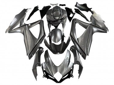 Erschwingliche Suzuki GSXR 600 / GSXR 750 Motorrad Verkleidung 2008-2010 - Matt Grau Schwarz