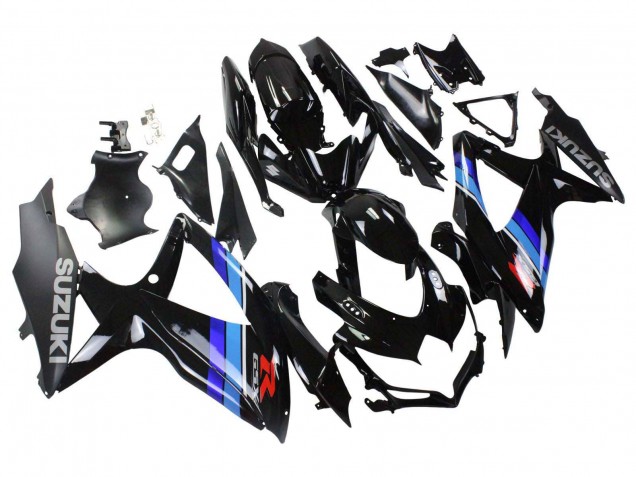 Erschwingliche Suzuki GSXR 600 / GSXR 750 Motorrad Verkleidung 2008-2010 - Glanzendes Schwarz Blau