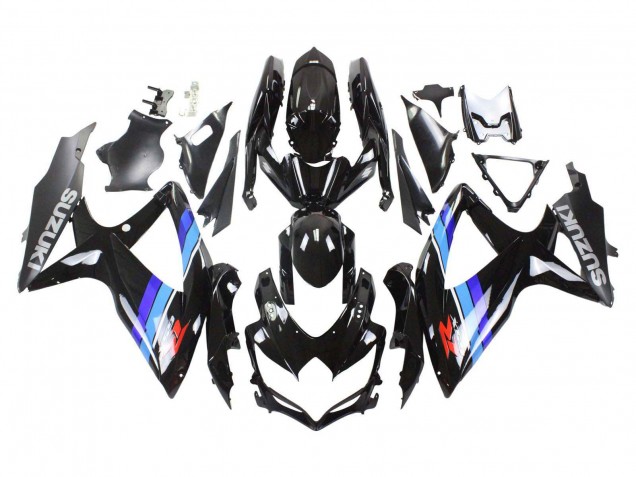 Erschwingliche Suzuki GSXR 600 / GSXR 750 Motorrad Verkleidung 2008-2010 - Glanzendes Schwarz Blau