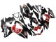Erschwingliche Suzuki GSXR 600 / GSXR 750 Motorrad Verkleidung 2008-2010 - Glanzendes Schwarz Rot Weiss Motul Lucky Strike
