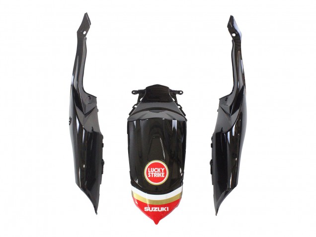 Erschwingliche Suzuki GSXR 600 / GSXR 750 Motorrad Verkleidung 2008-2010 - Glanzendes Schwarz Rot Weiss Motul Lucky Strike