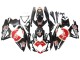 Erschwingliche Suzuki GSXR 600 / GSXR 750 Motorrad Verkleidung 2008-2010 - Glanzendes Schwarz Rot Weiss Motul Lucky Strike