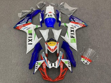 Erschwingliche Suzuki GSXR 600 / GSXR 750 Motorrad Verkleidung 2008-2010 - Weiss Blau Rot Grun Gelb Fixi 11
