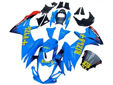 Erschwingliche Suzuki GSXR 600 / GSXR 750 Motorrad Verkleidung 2011-2024 - Blau Gold Rot Schwarz Rizla