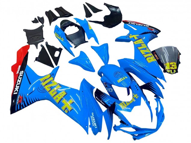 Erschwingliche Suzuki GSXR 600 / GSXR 750 Motorrad Verkleidung 2011-2024 - Blau Gold Rot Schwarz Rizla