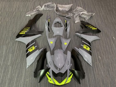 Erschwingliche Suzuki GSXR 600 / GSXR 750 Motorrad Verkleidung 2011-2024 - Nardo Grau Neon Gelb Schwarz