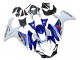 Erschwingliche Suzuki GSXR 600 / GSXR 750 Motorrad Verkleidung 2011-2024 - Weiss Blau Rot