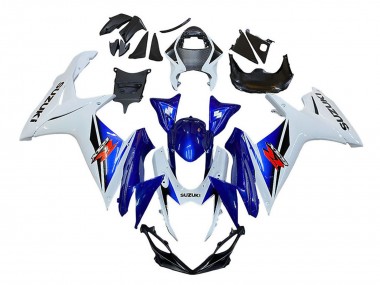 Erschwingliche Suzuki GSXR 600 / GSXR 750 Motorrad Verkleidung 2011-2024 - Weiss Blau Rot