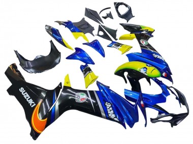 Erschwingliche Suzuki GSXR 600 / GSXR 750 Motorrad Verkleidung 2011-2024 - Blau Gelb