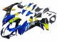 Erschwingliche Suzuki GSXR 600 / GSXR 750 Motorrad Verkleidung 2011-2024 - Blau Gelb