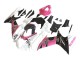 Erschwingliche Suzuki GSXR 600 / GSXR 750 Motorrad Verkleidung 2011-2024 - Weiss Rosa Schwarz Corona