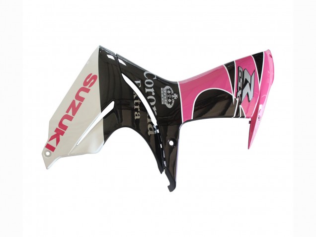 Erschwingliche Suzuki GSXR 600 / GSXR 750 Motorrad Verkleidung 2011-2024 - Weiss Rosa Schwarz Corona