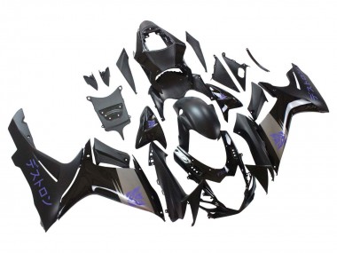Erschwingliche Suzuki GSXR 600 / GSXR 750 Motorrad Verkleidung 2011-2024 - Matt Schwarz Grau Lila