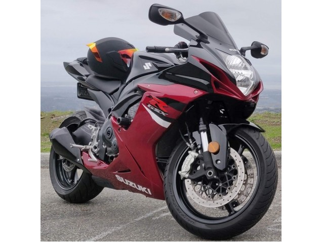 Erschwingliche Suzuki GSXR 600 / GSXR 750 Motorrad Verkleidung 2011-2024 - Rot Glanzendes Schwarz