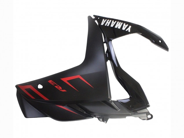 Erschwingliche Yamaha YZF R3/R25 Motorrad Verkleidung 2015-2018 - Glanzendes Schwarz Matt Schwarz Rot