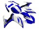Erschwingliche Yamaha YZF R3/R25 Motorrad Verkleidung 2015-2018 - Weiss Blau Schwarz Rennen