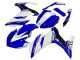 Erschwingliche Yamaha YZF R3/R25 Motorrad Verkleidung 2015-2018 - Weiss Blau Schwarz Rennen