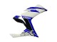 Erschwingliche Yamaha YZF R3/R25 Motorrad Verkleidung 2015-2018 - Weiss Blau Schwarz Rennen