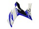 Erschwingliche Yamaha YZF R3/R25 Motorrad Verkleidung 2015-2018 - Weiss Blau Schwarz Rennen