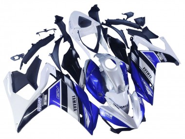 Erschwingliche Yamaha YZF R3/R25 Motorrad Verkleidung 2015-2018 - Weiss Blau Schwarz Yamalube