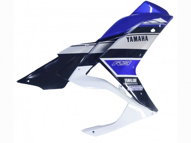 Erschwingliche Yamaha YZF R3/R25 Motorrad Verkleidung 2015-2018 - Weiss Blau Schwarz Yamalube
