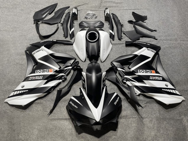 Erschwingliche Yamaha YZF R3/R25 Motorrad Verkleidung 2015-2018 - Weiss Schwarz Yamalube ENEOS