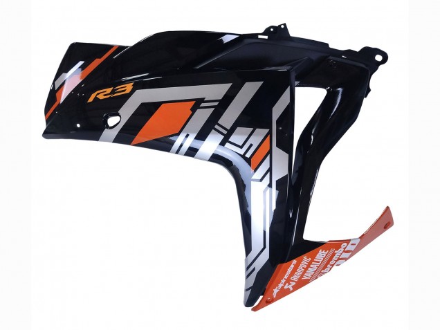 Erschwingliche Yamaha YZF R3/R25 Motorrad Verkleidung 2015-2018 - Blau Orange Silber Yamalube