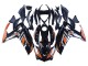 Erschwingliche Yamaha YZF R3/R25 Motorrad Verkleidung 2015-2018 - Blau Orange Silber Yamalube