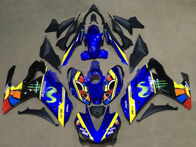Erschwingliche Yamaha YZF R3/R25 Motorrad Verkleidung 2015-2018 - Blau Gelb Rot Schwarz Grun Monster