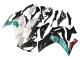 Erschwingliche Yamaha YZF R3/R25 Motorrad Verkleidung 2015-2018 - Weiss Grun Glanzendes Schwarz