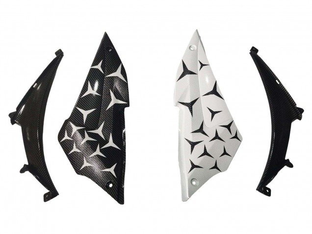 Erschwingliche Yamaha YZF R3/R25 Motorrad Verkleidung 2015-2018 - Weiss Grun Glanzendes Schwarz