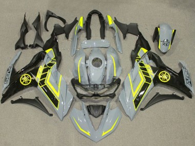 Erschwingliche Yamaha YZF R3/R25 Motorrad Verkleidung 2015-2018 - Nardo Grau Gelb Schwarz
