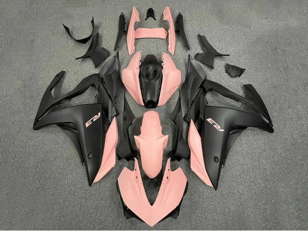 Erschwingliche Yamaha YZF R3/R25 Motorrad Verkleidung 2015-2018 - Rosa Matt Schwarz