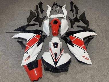 Erschwingliche Yamaha YZF R3/R25 Motorrad Verkleidung 2015-2018 - Weiss Rot Schwarz